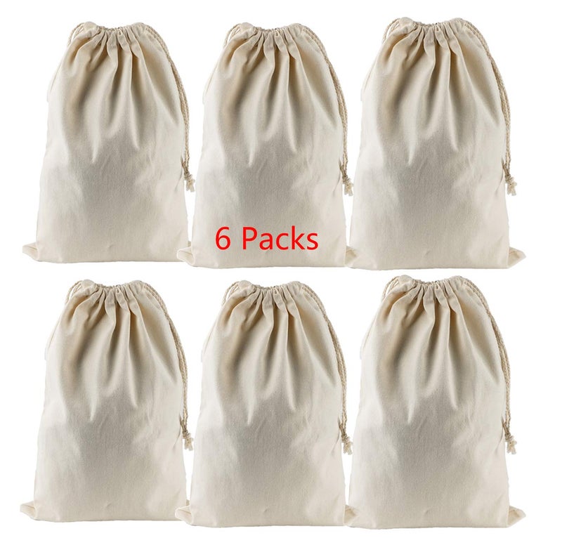 Lanyani 6 Packs Bank Coin Money Cash Bag Sacks, 12" x 17" Canvas Deposit Change Transit Bags with Drawstring, Heavy Duty - Image 4